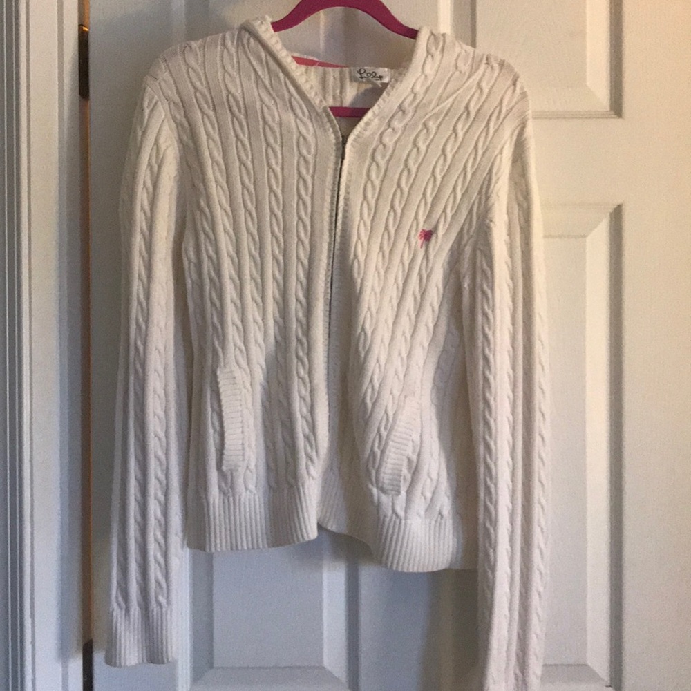 Lilly full zip lightweight cotton sweater